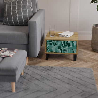 HARMONIC GRID Nightstand in Oak Effect