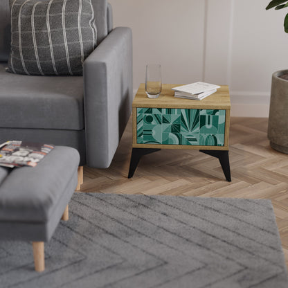 HARMONIC GRID Nightstand in Oak Effect