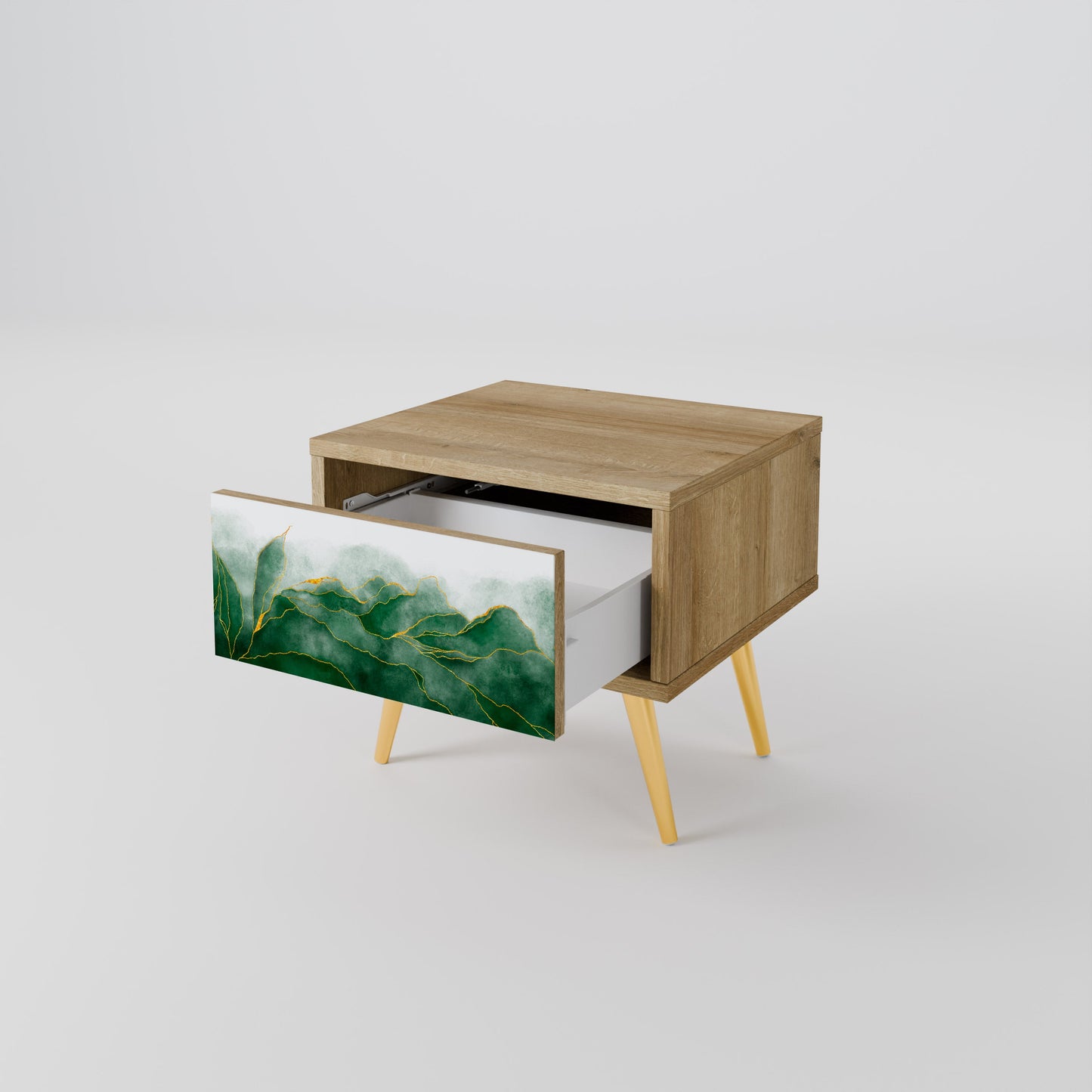 EXPENSIVE NATURE Nightstand in Oak Effect