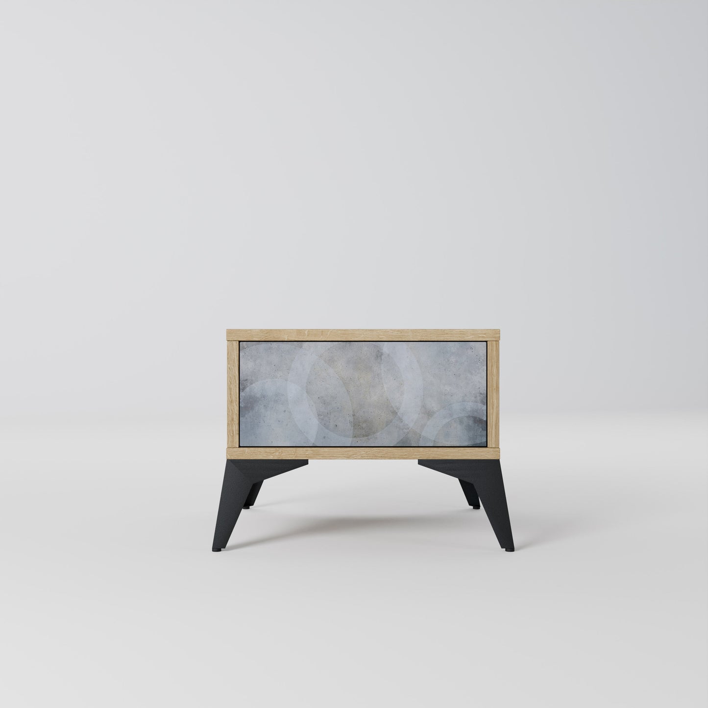 MUTED ARC Nightstand in Oak Effect