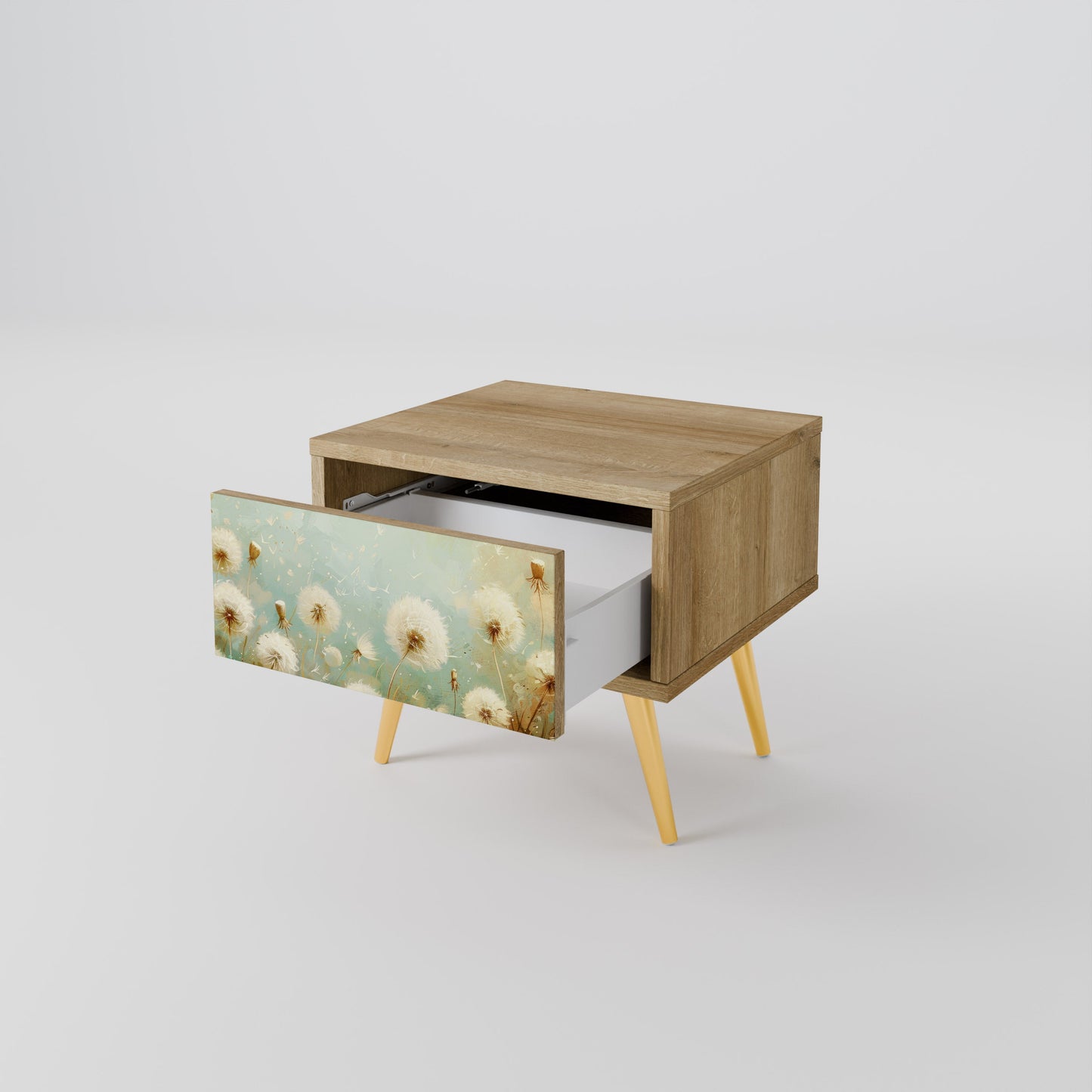DREAMY MEADOW Nightstand in Oak Effect