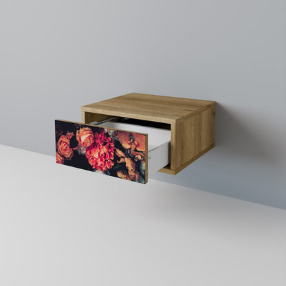 NEVERENDING BLOOM Nightstand in Oak Effect