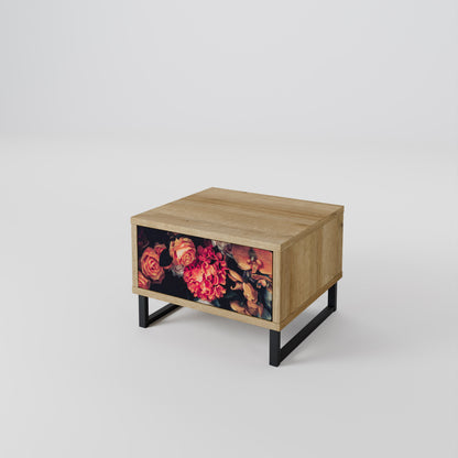 NEVERENDING BLOOM Nightstand in Oak Effect