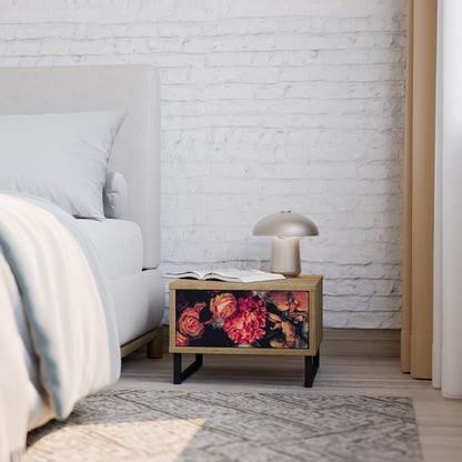 NEVERENDING BLOOM Nightstand in Oak Effect