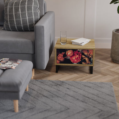 NEVERENDING BLOOM Nightstand in Oak Effect