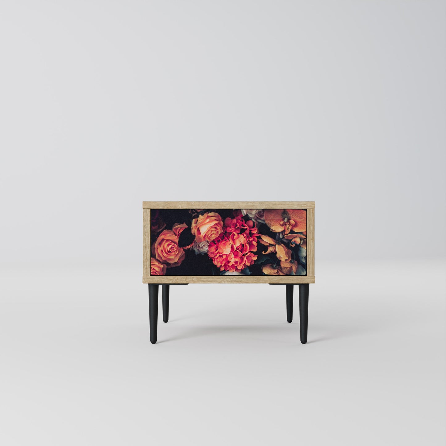 NEVERENDING BLOOM Nightstand in Oak Effect