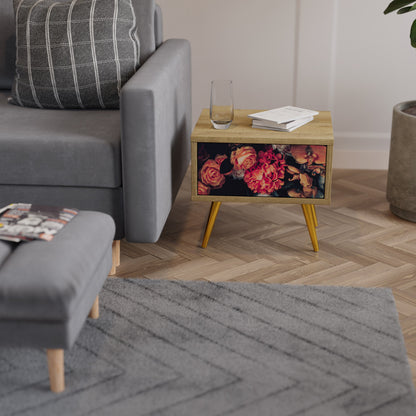 NEVERENDING BLOOM Nightstand in Oak Effect