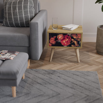 NEVERENDING BLOOM Nightstand in Oak Effect