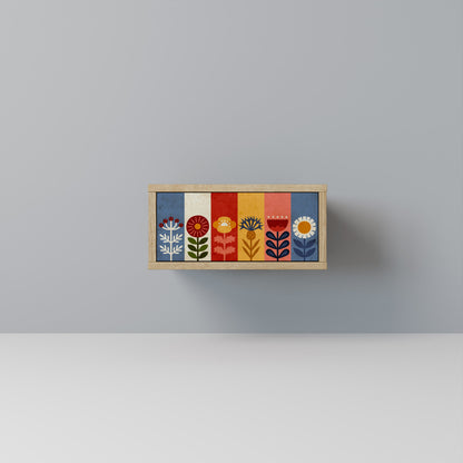 SCANDIC FLOWERET Comodino in Effetto Rovere