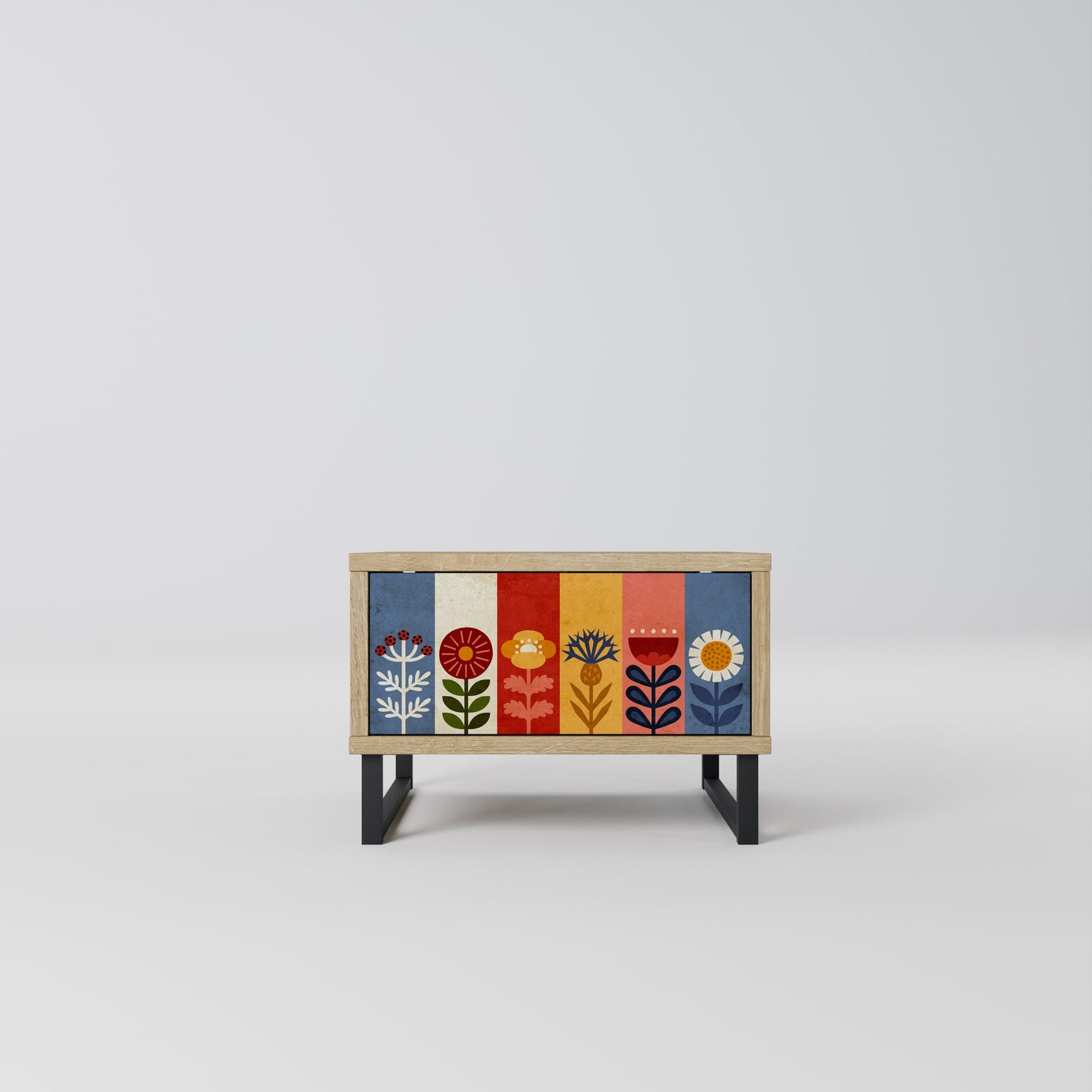 SCANDIC FLOWERET Comodino in Effetto Rovere