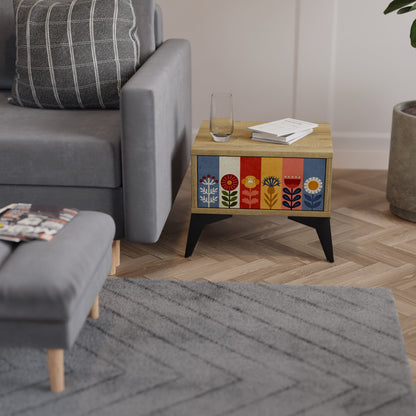 SCANDIC FLOWERET Comodino in Effetto Rovere