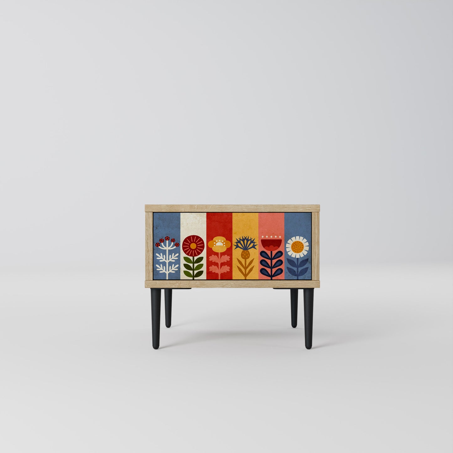 SCANDIC FLOWERET Comodino in Effetto Rovere