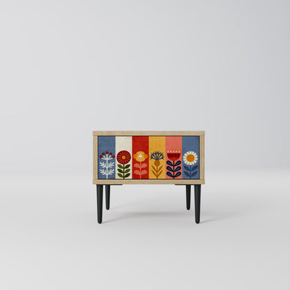 SCANDIC FLOWERET Comodino in Effetto Rovere