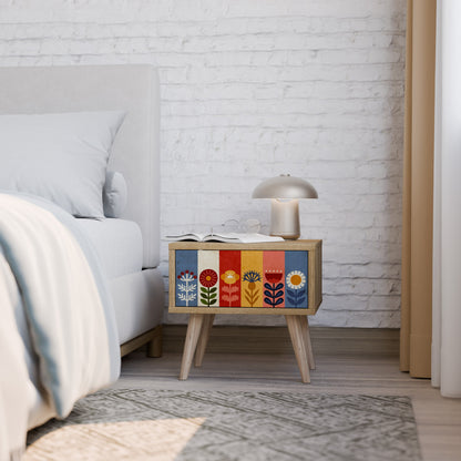 SCANDIC FLOWERET Comodino in Effetto Rovere