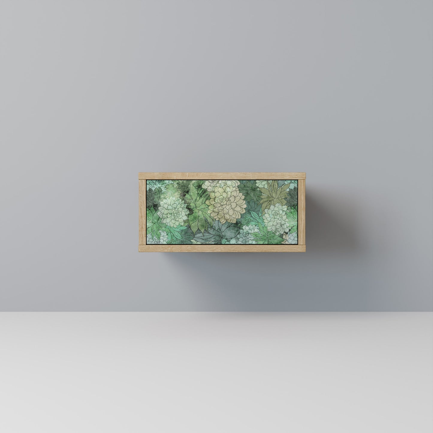 SUCCULENT CLUSTER Nightstand in Oak Effect