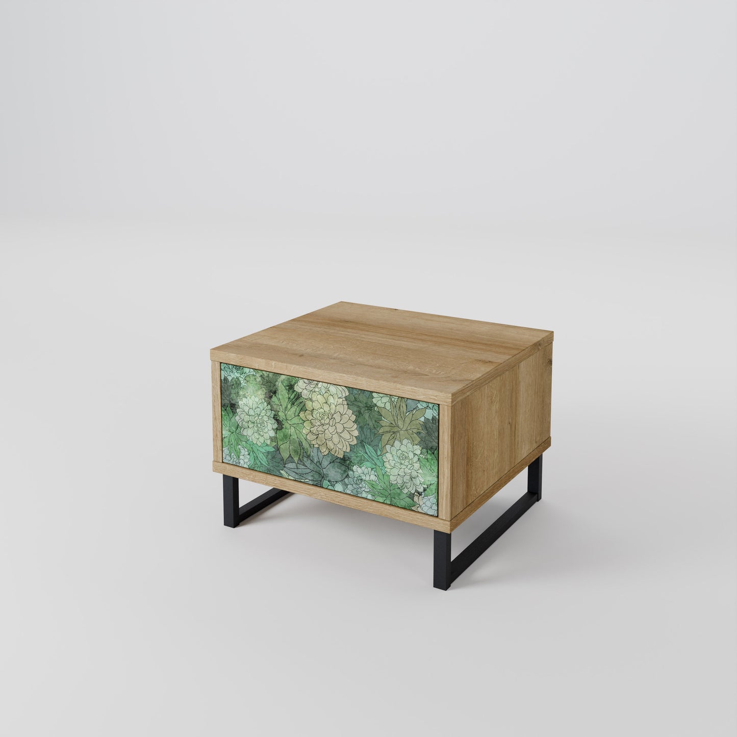 SUCCULENT CLUSTER Nightstand in Oak Effect