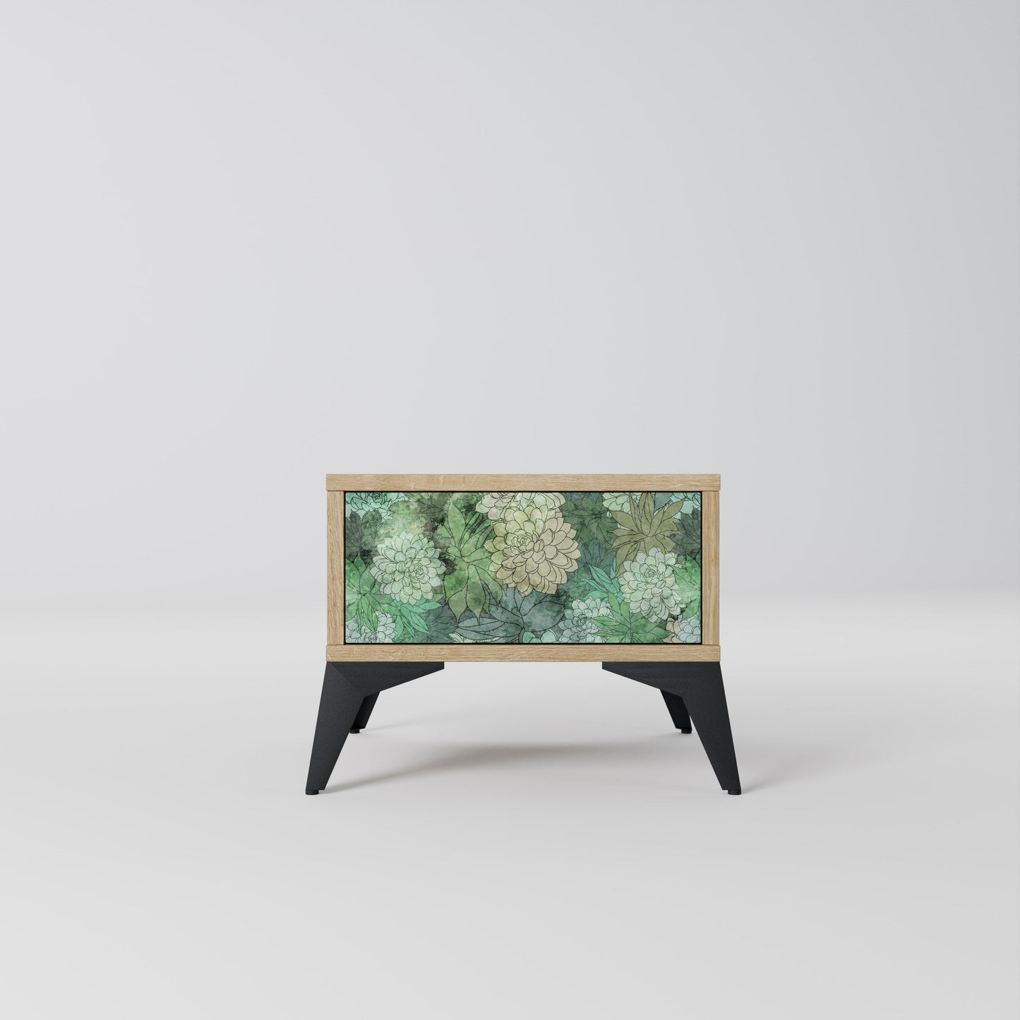 SUCCULENT CLUSTER Nightstand in Oak Effect