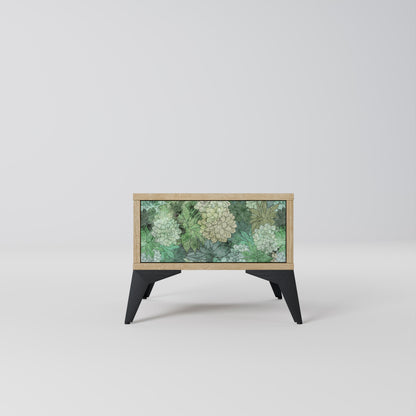 SUCCULENT CLUSTER Nightstand in Oak Effect