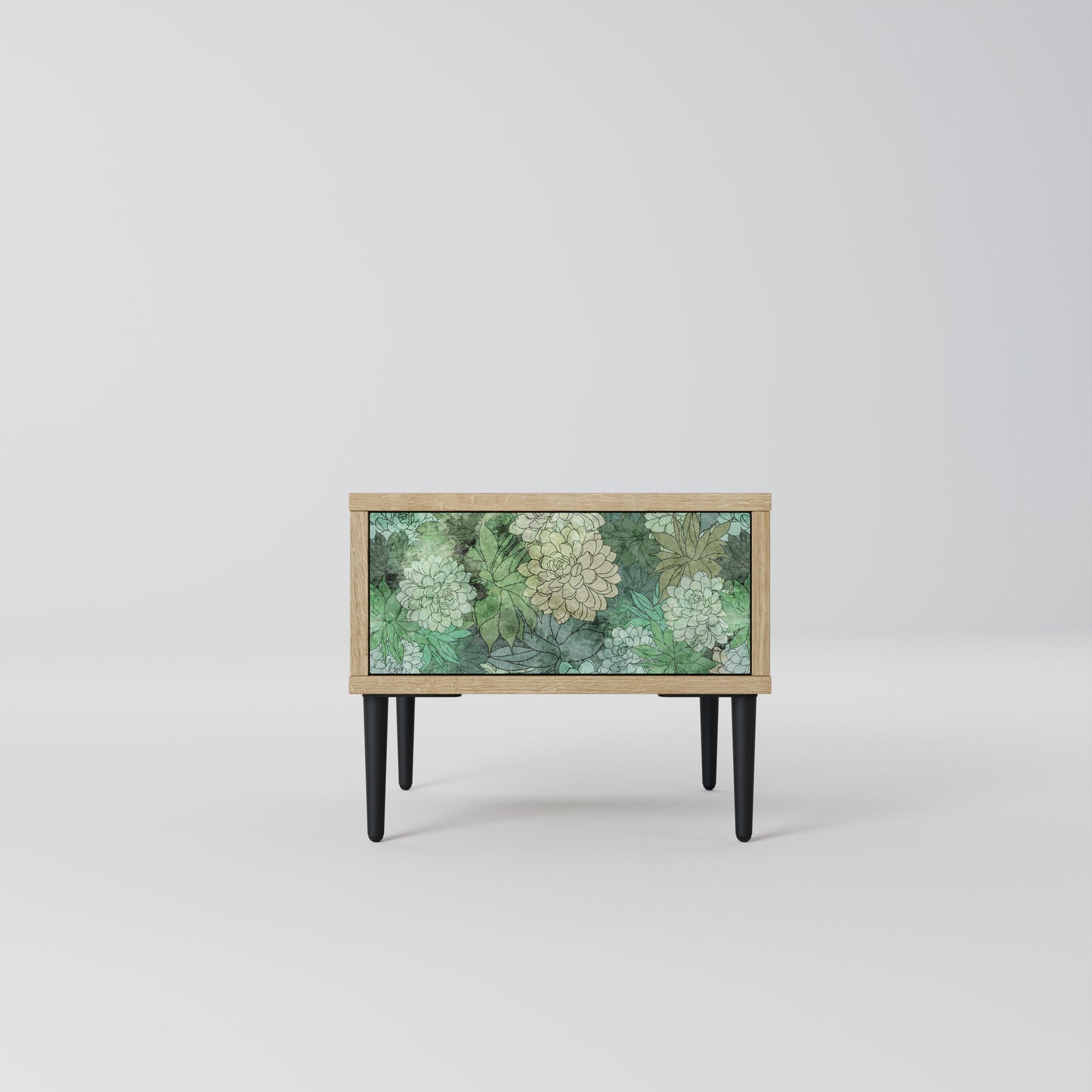 SUCCULENT CLUSTER Nightstand in Oak Effect