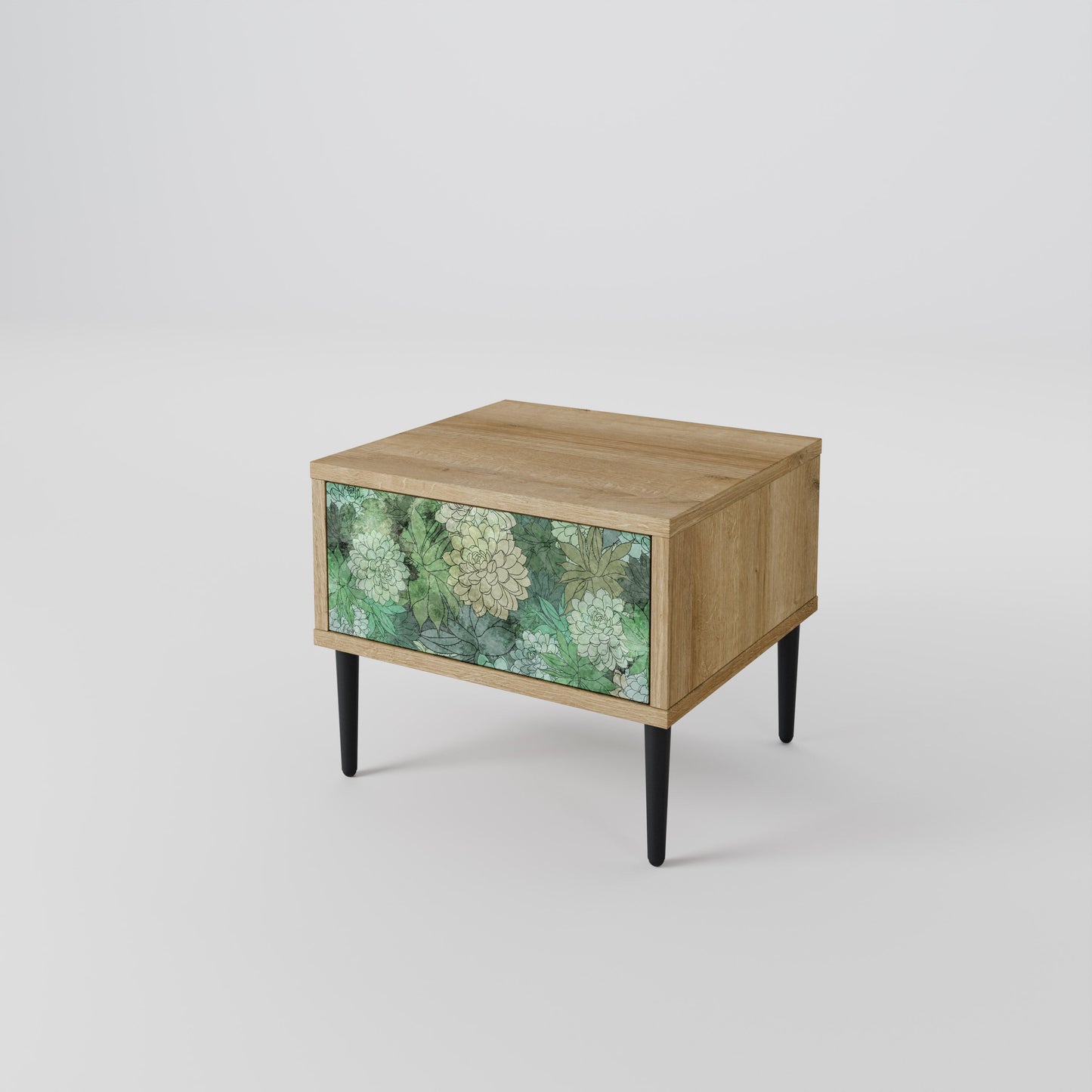 SUCCULENT CLUSTER Nightstand in Oak Effect