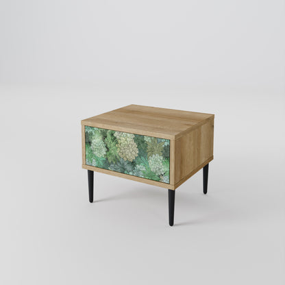 SUCCULENT CLUSTER Nightstand in Oak Effect
