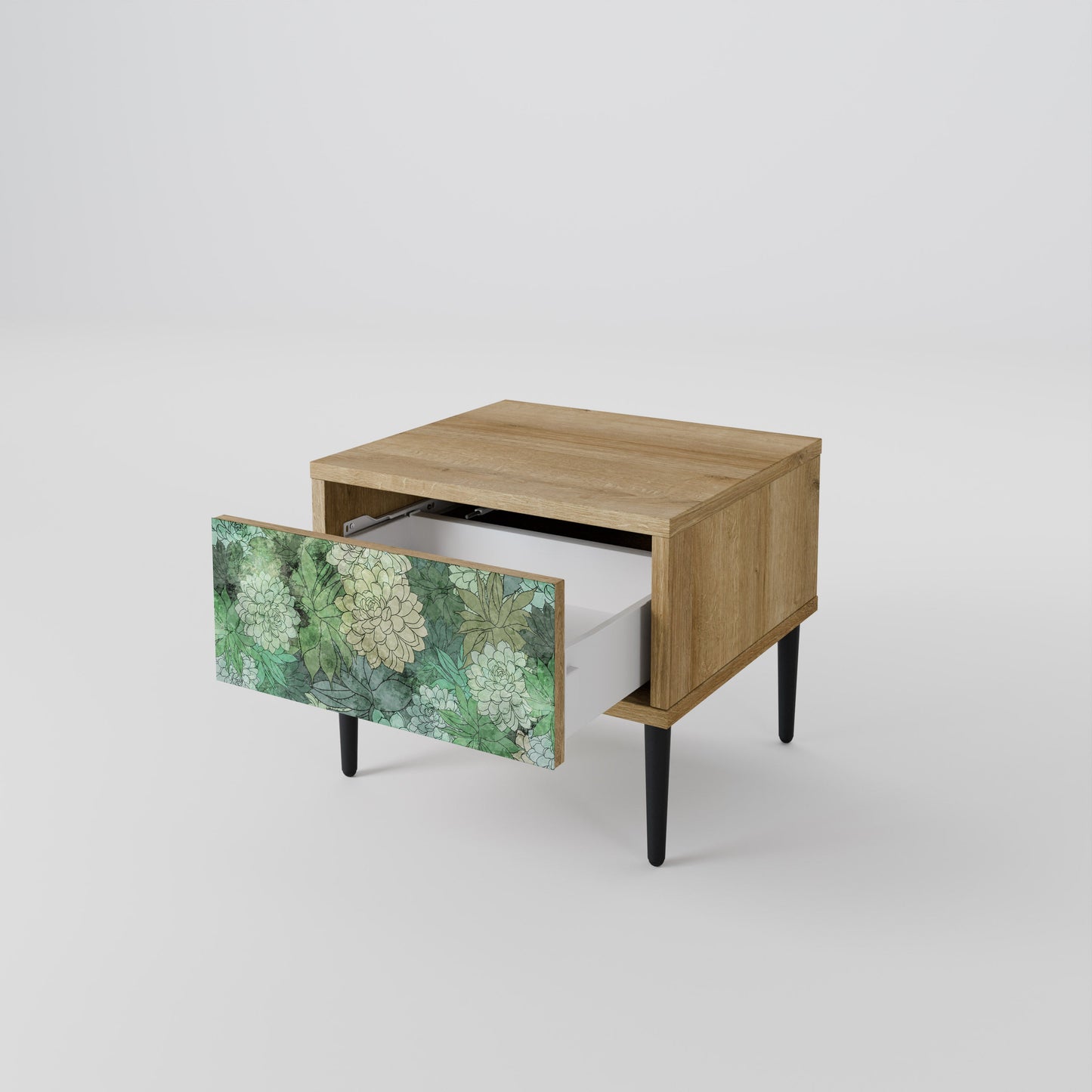 SUCCULENT CLUSTER Nightstand in Oak Effect