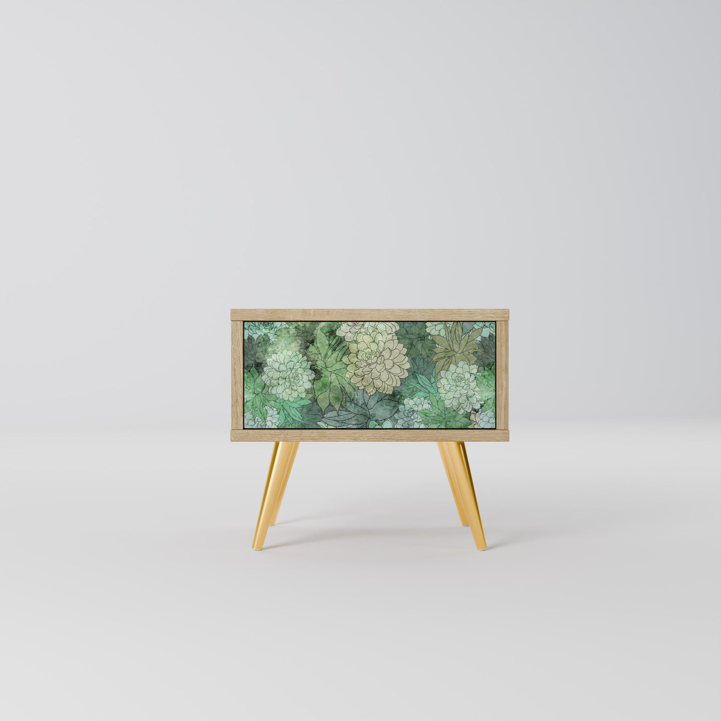 SUCCULENT CLUSTER Nightstand in Oak Effect