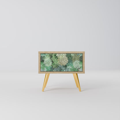 SUCCULENT CLUSTER Nightstand in Oak Effect