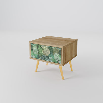 SUCCULENT CLUSTER Nightstand in Oak Effect