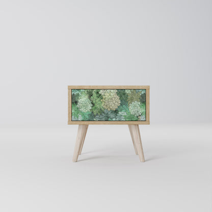 SUCCULENT CLUSTER Nightstand in Oak Effect