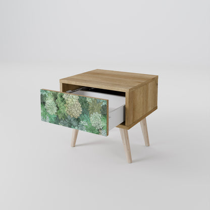 SUCCULENT CLUSTER Nightstand in Oak Effect