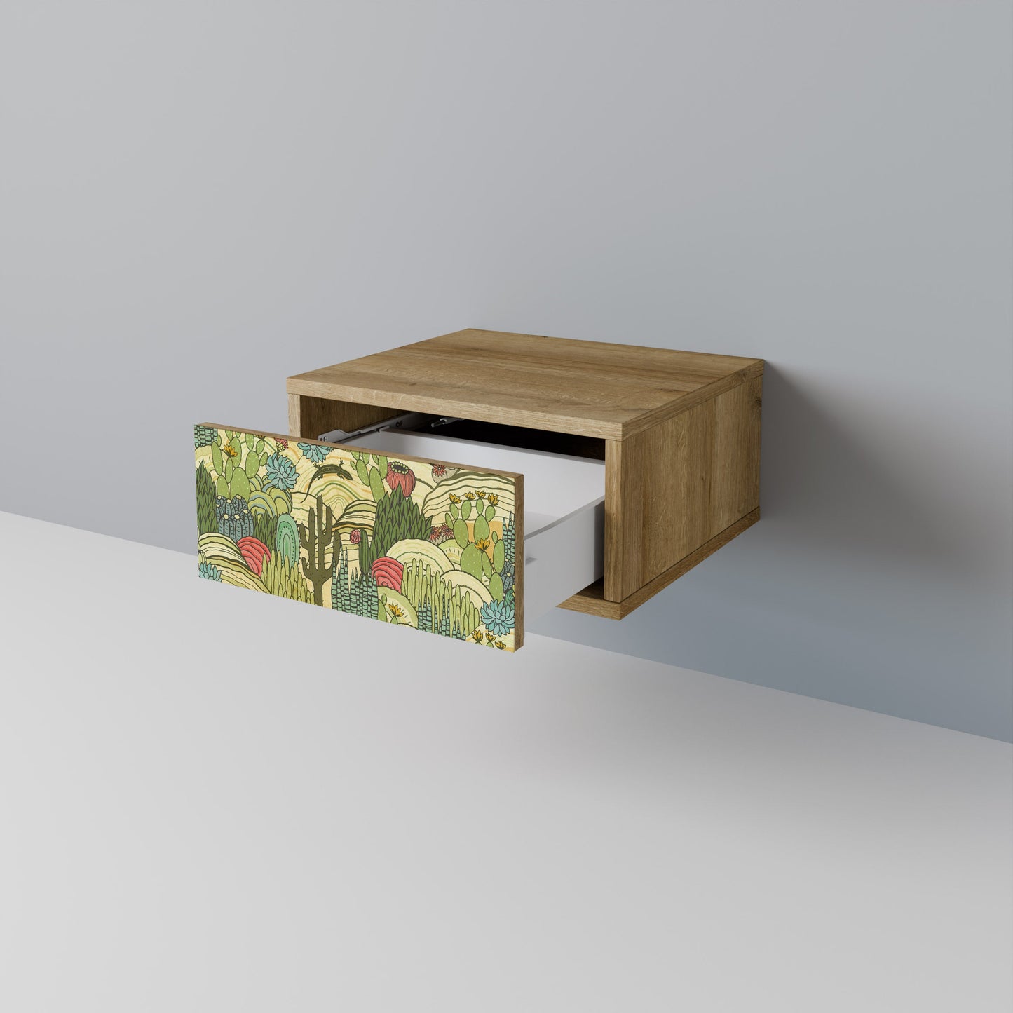 SUCCULENTS KALEIDOSCOPE Comodino in Effetto Rovere