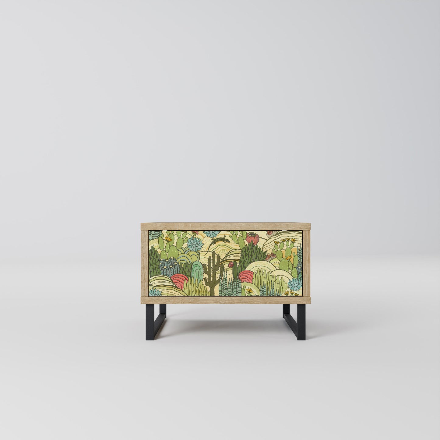 SUCCULENTS KALEIDOSCOPE Comodino in Effetto Rovere