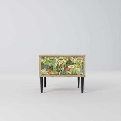 SUCCULENTS KALEIDOSCOPE Comodino in Effetto Rovere