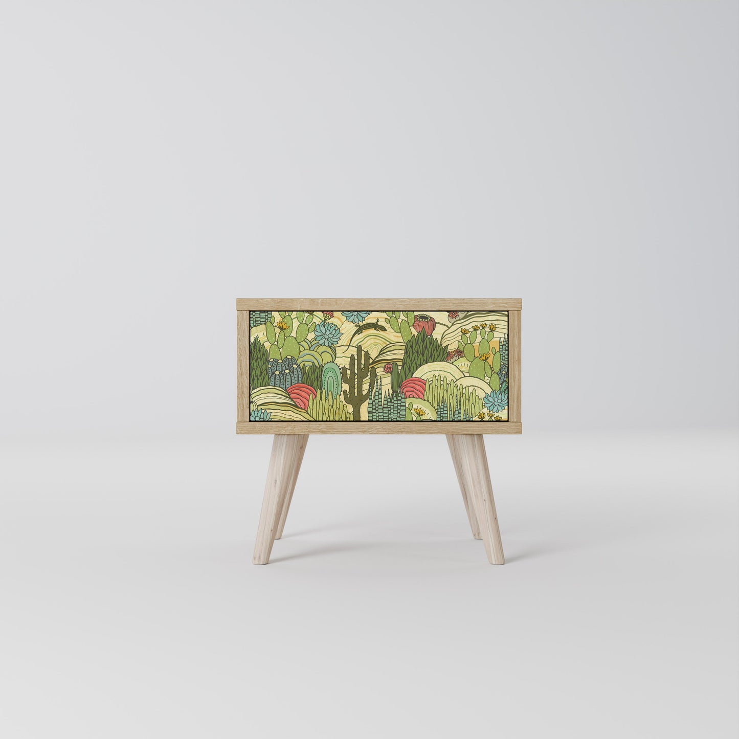 SUCCULENTS KALEIDOSCOPE Comodino in Effetto Rovere