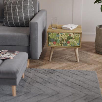 SUCCULENTS KALEIDOSCOPE Comodino in Effetto Rovere