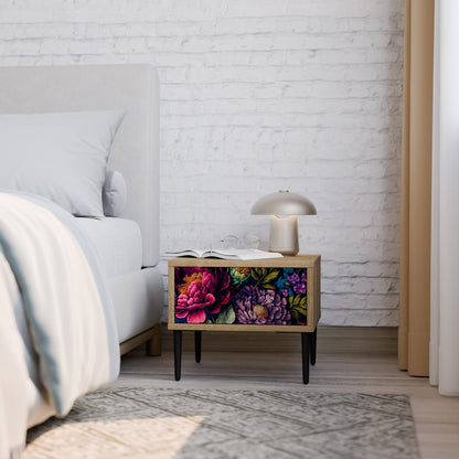 BLOOMING ELEGANCE Comodino in Effetto Rovere