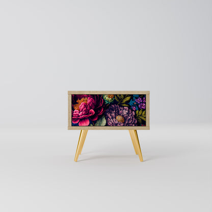 BLOOMING ELEGANCE Comodino in Effetto Rovere