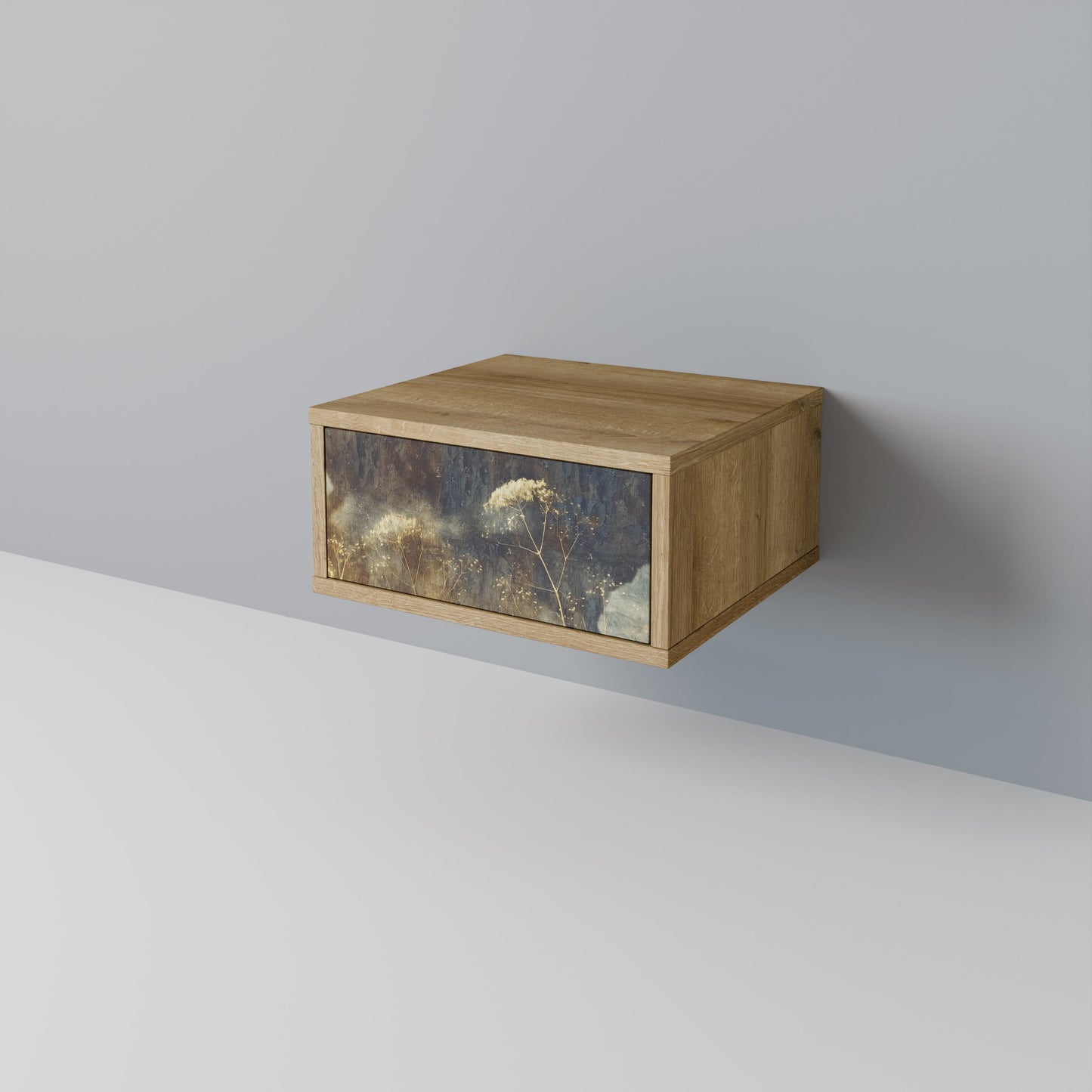 GENTLE POWER Comodino in Effetto Rovere