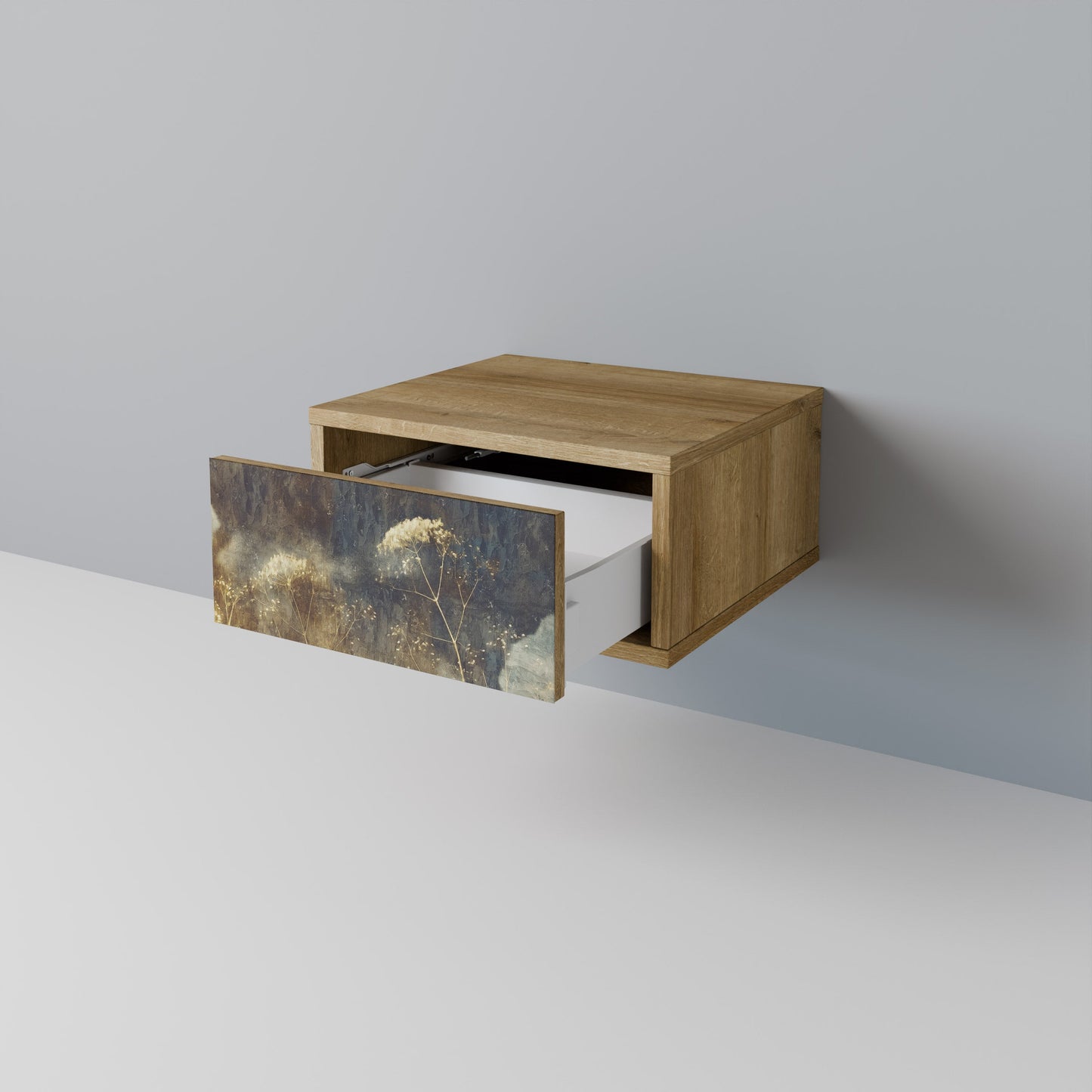 GENTLE POWER Comodino in Effetto Rovere