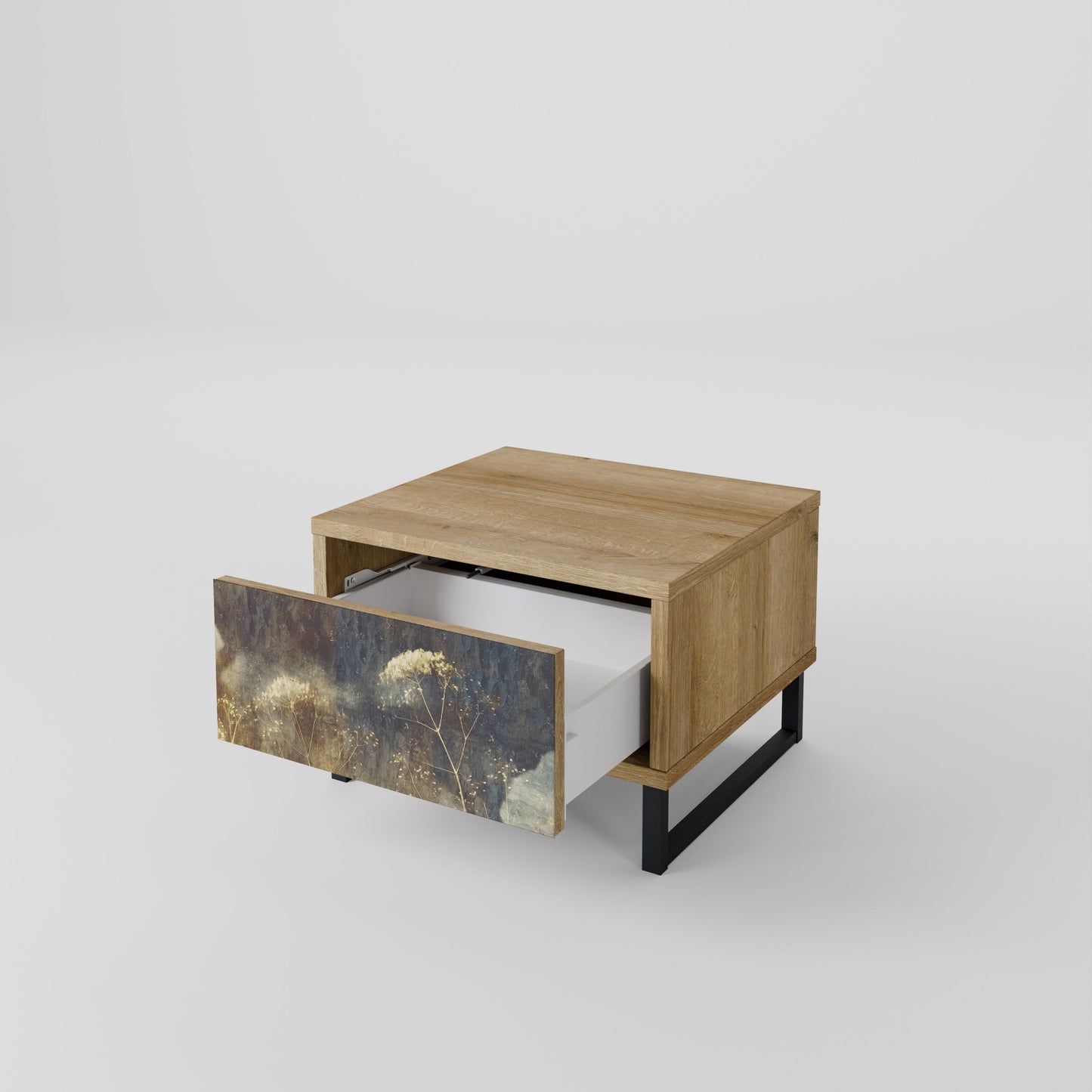 GENTLE POWER Comodino in Effetto Rovere