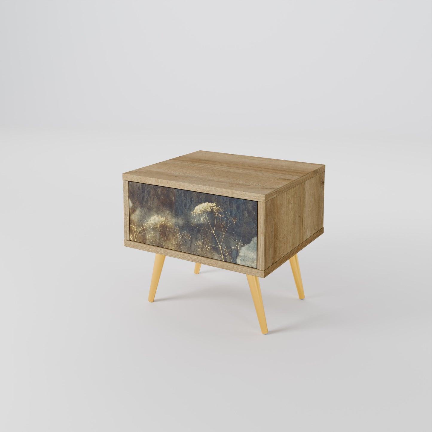 GENTLE POWER Comodino in Effetto Rovere