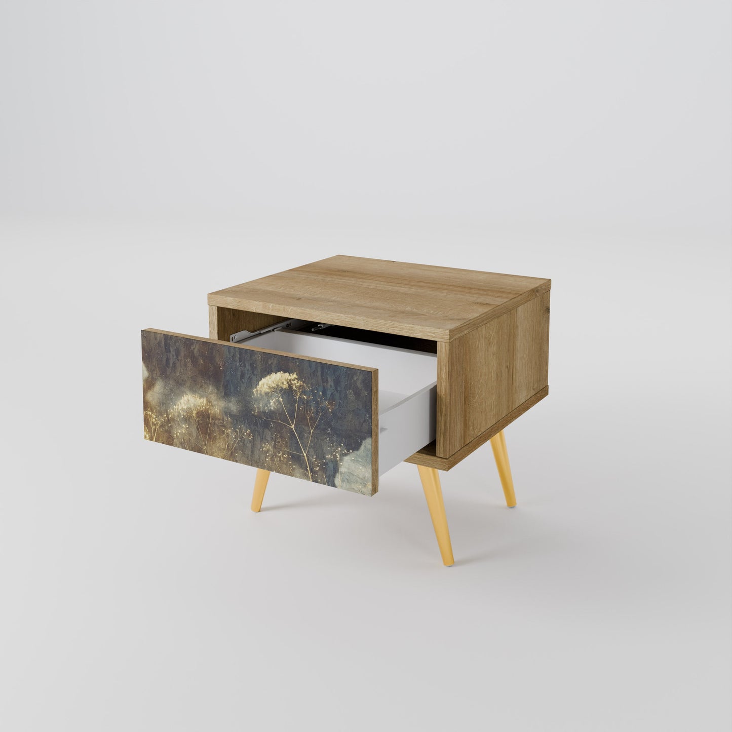 GENTLE POWER Comodino in Effetto Rovere