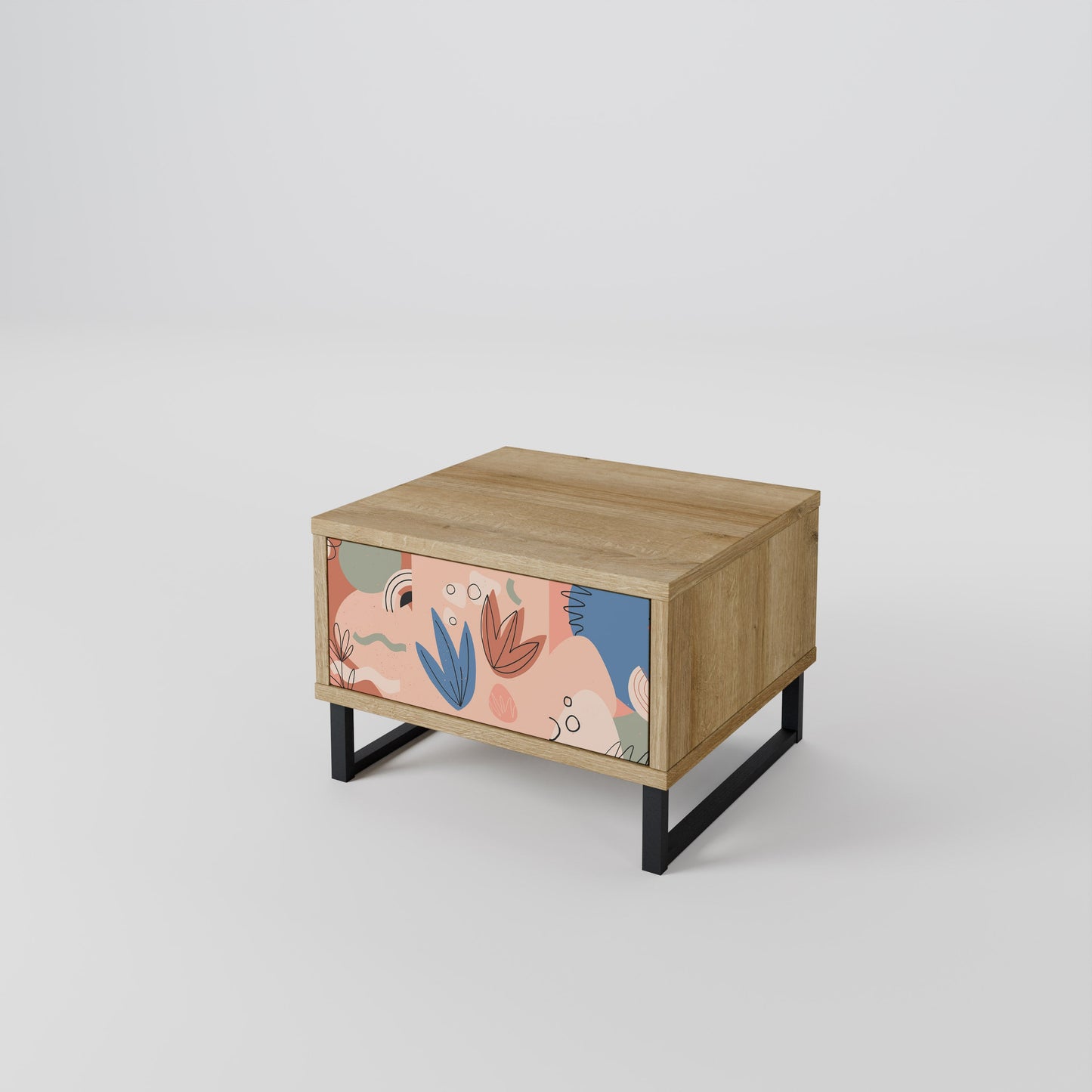 PASTEL DESTINY Nightstand in Oak Effect