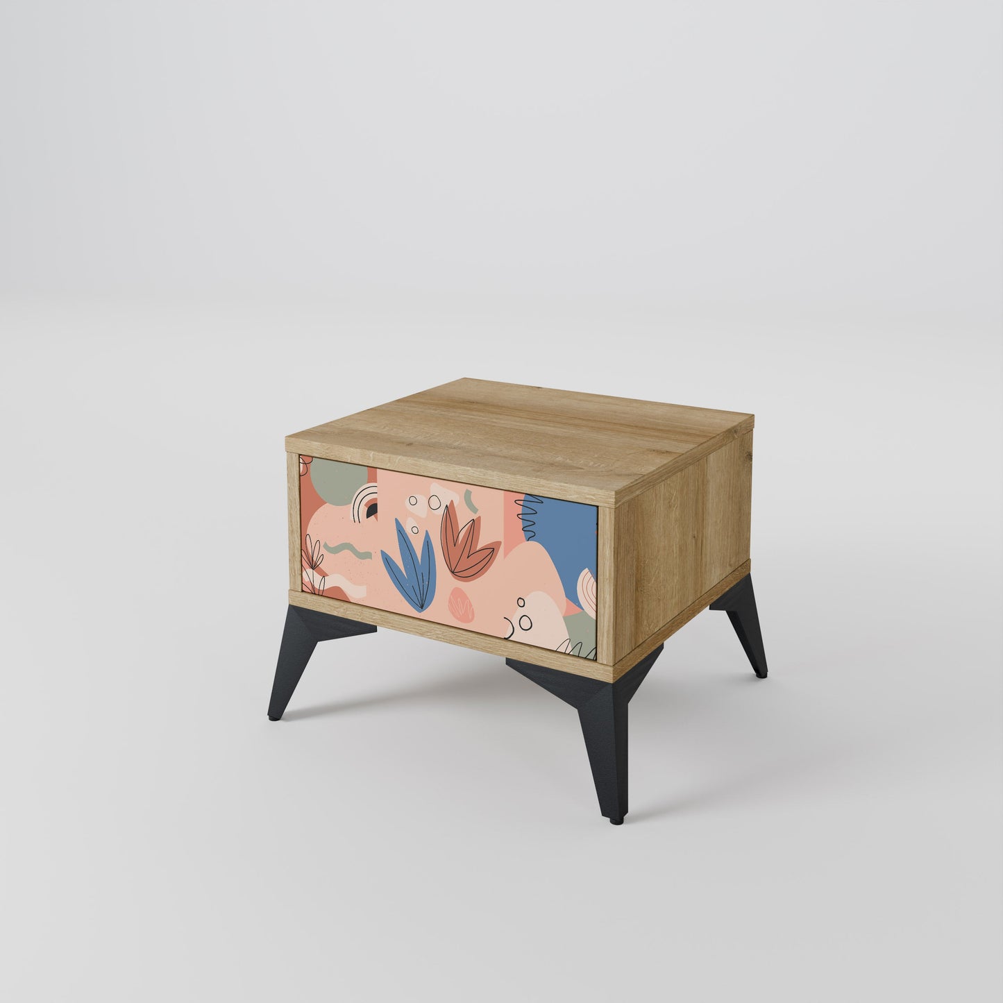 PASTEL DESTINY Nightstand in Oak Effect