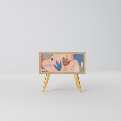 PASTEL DESTINY Nightstand in Oak Effect
