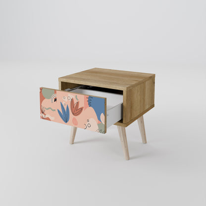 PASTEL DESTINY Nightstand in Oak Effect