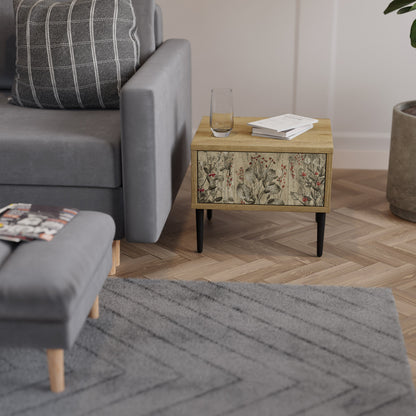 HERBAL GRACE Nightstand in Oak Effect