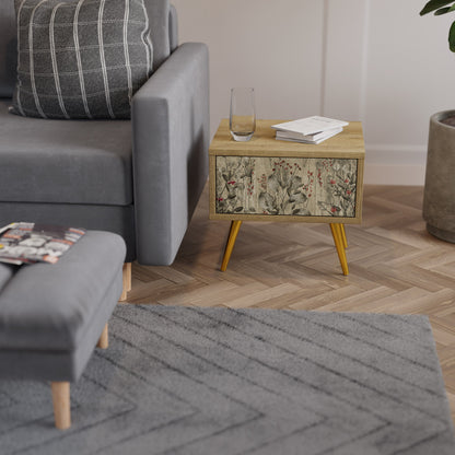 HERBAL GRACE Nightstand in Oak Effect