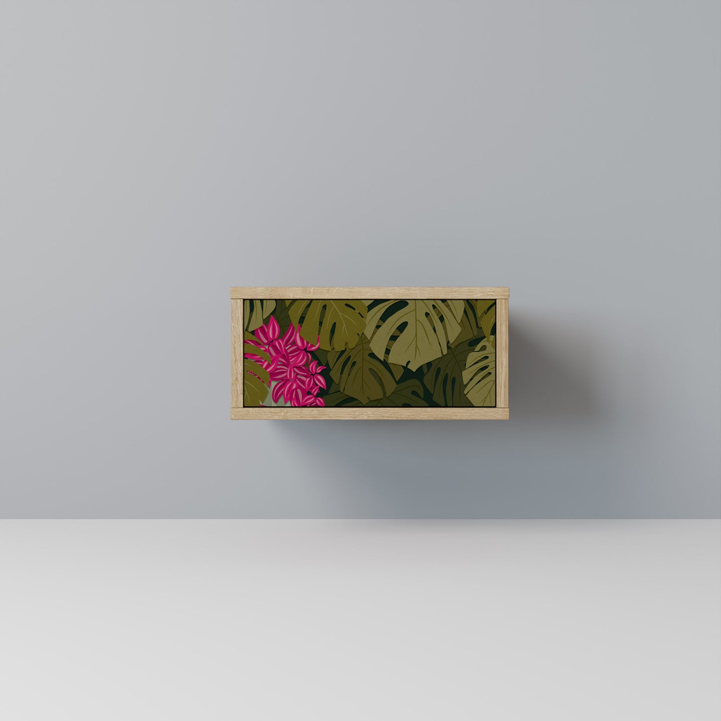 TROPICAL BEAUTY Comodino in Effetto Rovere